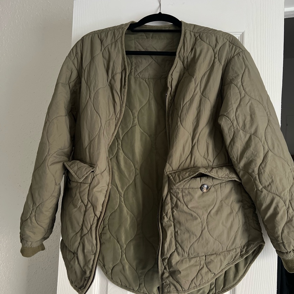 Olive Quilted Jacket